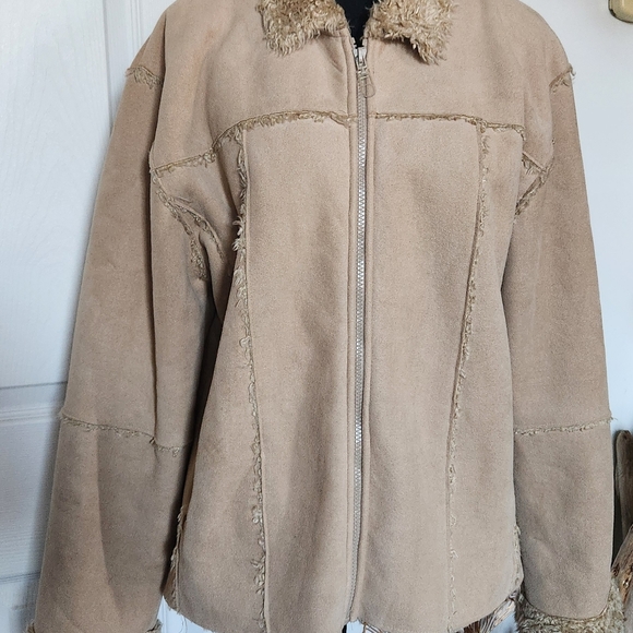 Vintage y2k faux Shearling zip up - Picture 4 of 8